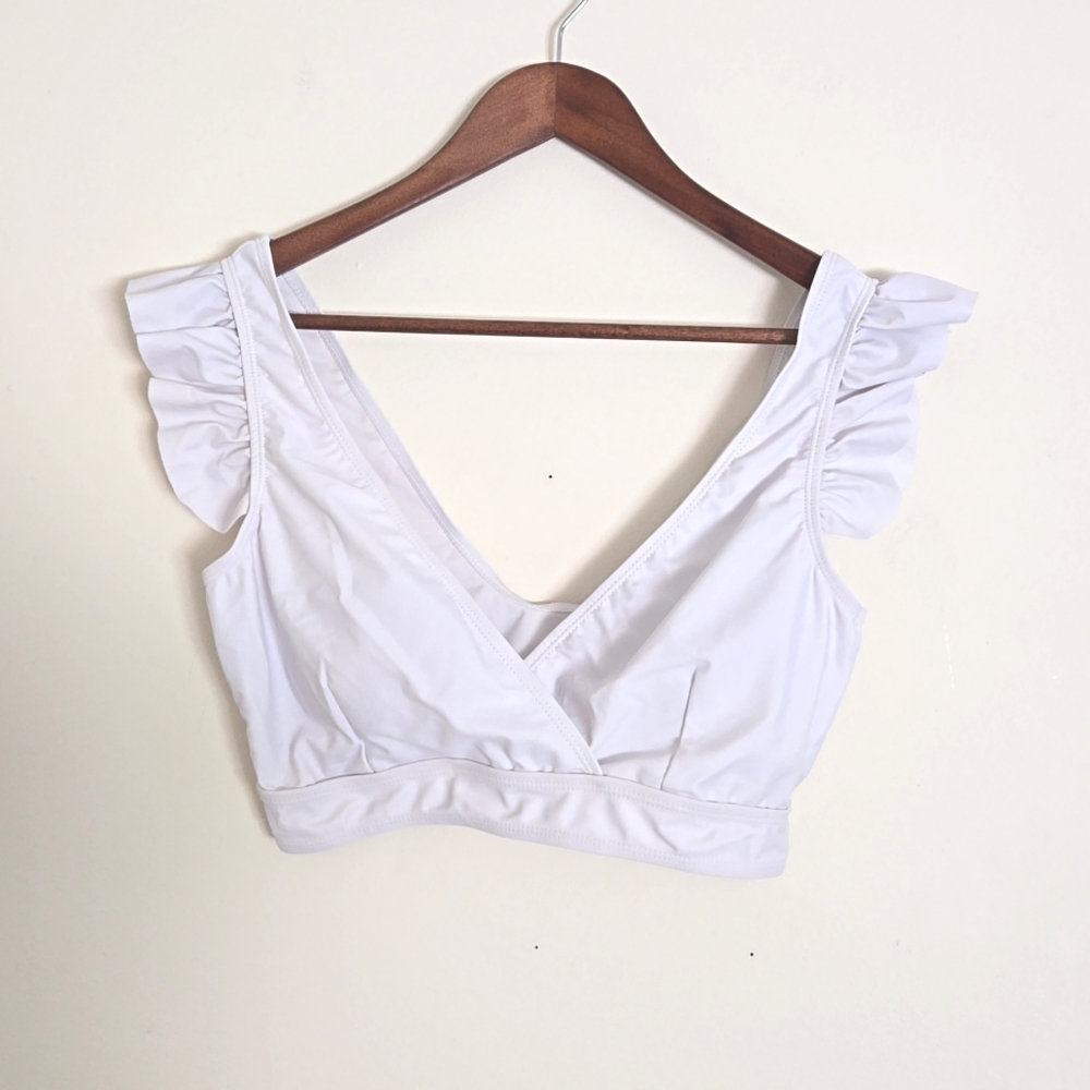 White Ruffle Bikini - Picture 4 of 6